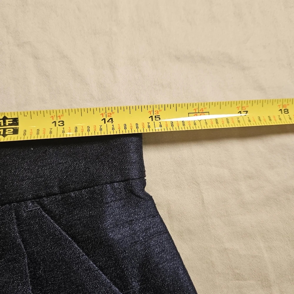 H&M Navy Blue Pleated Mini Skirt Size 8‎ A-Line Lined Pockets